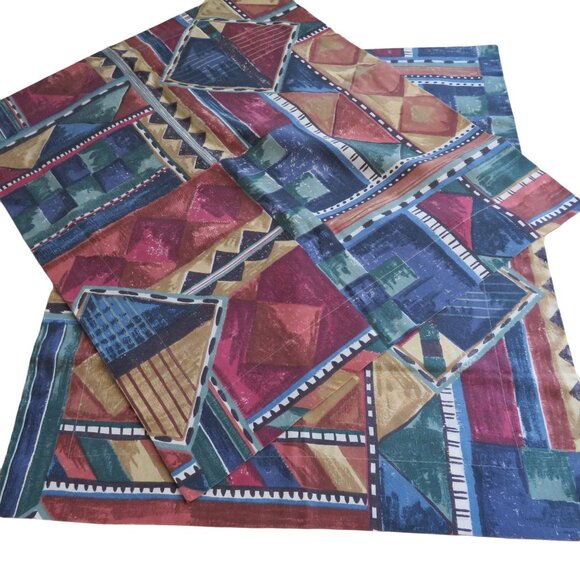 Vintage Dan River 1 Standard Pillowcase Sham Geometric Abstract Percale USA Made - Picture 3 of 5